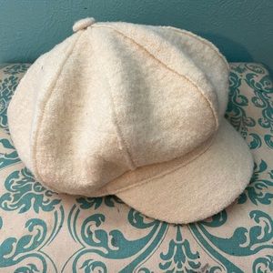 Scala Collezione Collection Women's 100% Wool Hat Knit Off White One Size NWT
